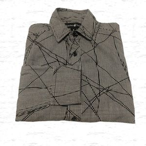 Beverly Hills Polo Club Two Tone Color Men Dress Shirt